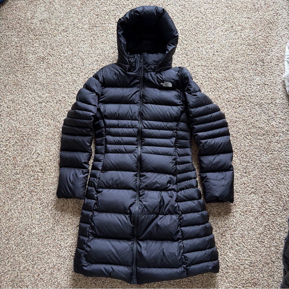 The North Face Metropolis 550 Down Parka II Women's Coat Long Hooded Puffer (S)